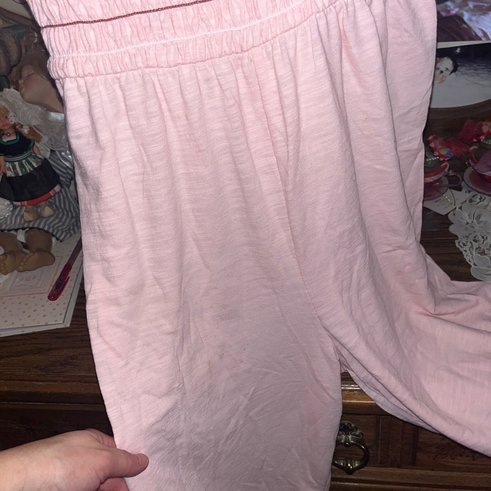 Girls Pink Ruffled Jumpsuit - Picture 4 of 5